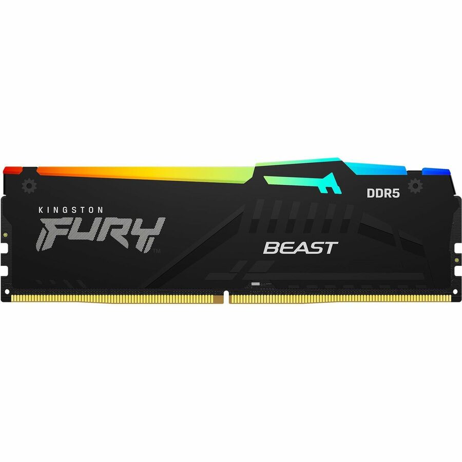 Kingston 64 Go (4x16 Go) DDR5 5600MT/s CL40 FURY Beast Noir RVB XMP KF556C40BBAK4-64