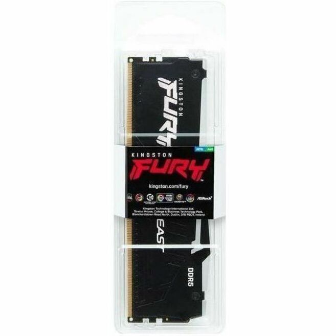 Kingston 32 Go (1 x 32 Go) DDR5 6 000 MT/s CL30 FURY Beast Noir RVB EXPO KF560C30BBEA-32