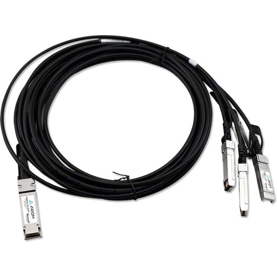 Axiom 40GBASE-CR4 QSFP+ vers 4 10GBASE-CU SFP+ DAC passif compatible Dell 3 m 470-AAGE-AX
