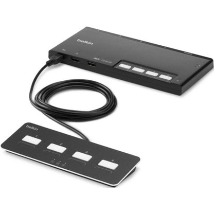 Commutateur KVM modulaire sécurisé HDMI à tête unique à 4 ports Belkin PP4.0 avec télécommande F1DN104MOD-HH-4