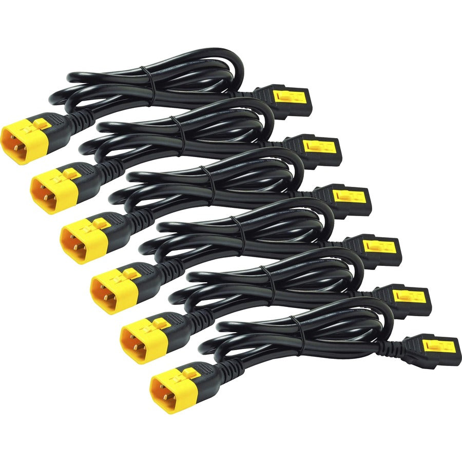 Kit de cordons d'alimentation APC by Schneider Electric (6 EApo), verrouillable, C13 à C14, 1,8 m AP8706S-WW