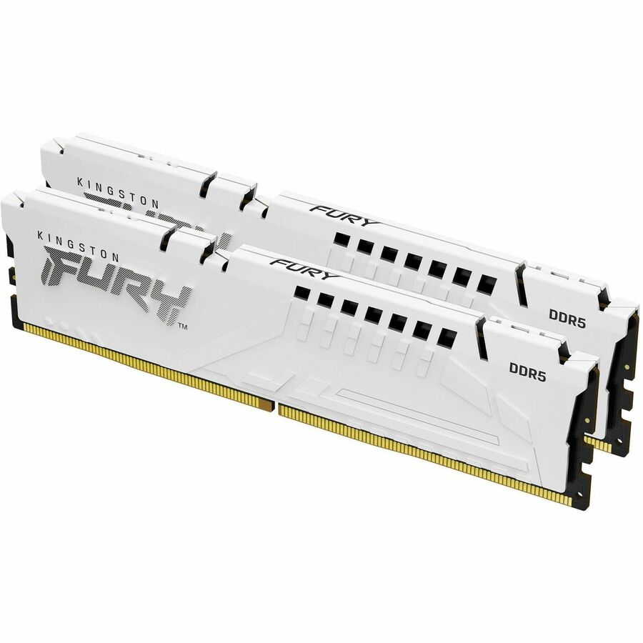 Kingston 32 Go (2 x 16 Go) DDR5 6 000 MT/s CL30 FURY Beast Blanc XMP KF560C30BWK2-32
