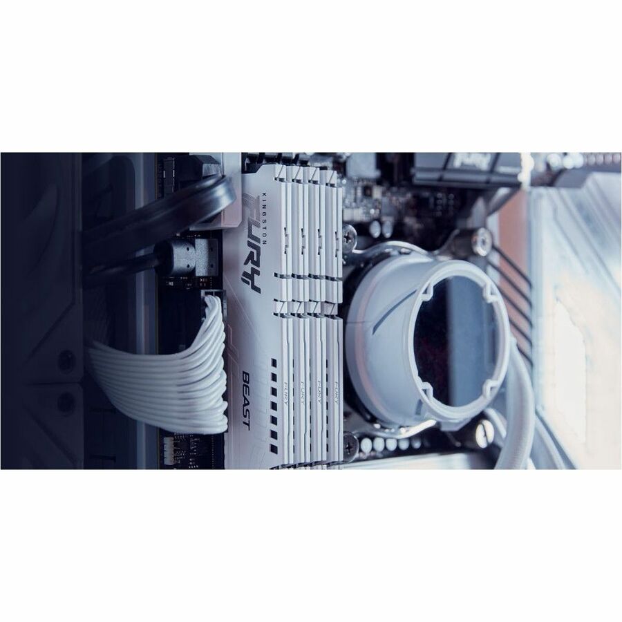 Kingston 32 Go (2 x 16 Go) DDR5 6 000 MT/s CL30 FURY Beast Blanc XMP KF560C30BWK2-32