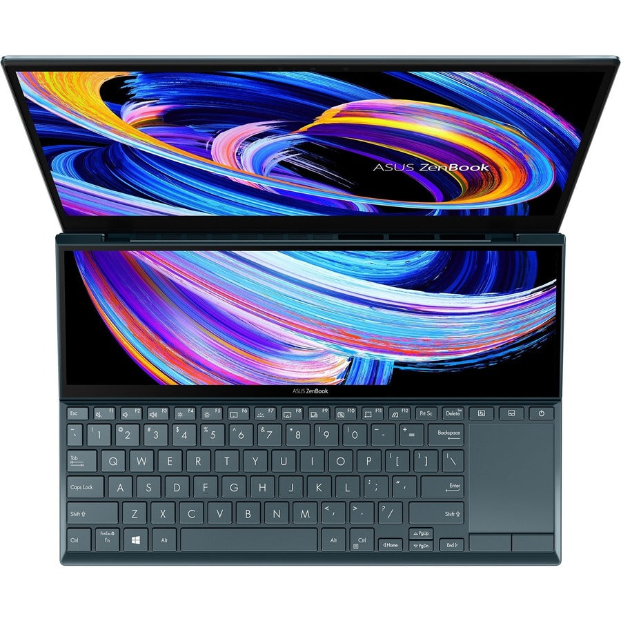 Asus ZenBook Duo 14 UX482 UX482EA-DH79T-CA Ordinateur portable tactile 14" - Full HD - Intel Core i7 11e génération i7-1165G7 - Plateforme Intel Evo - 16 Go - SSD 512 Go - Bleu céleste UX482EA-DH79T-CA