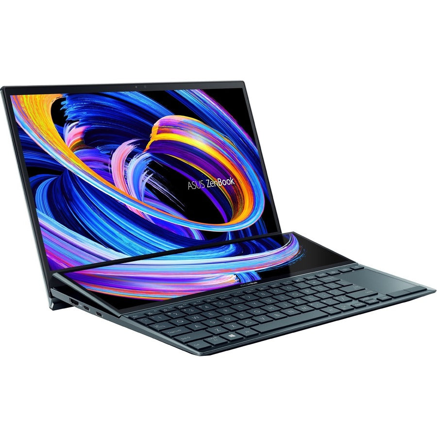 Asus ZenBook Duo 14 UX482 UX482EA-DH79T-CA Ordinateur portable tactile 14" - Full HD - Intel Core i7 11e génération i7-1165G7 - Plateforme Intel Evo - 16 Go - SSD 512 Go - Bleu céleste UX482EA-DH79T-CA