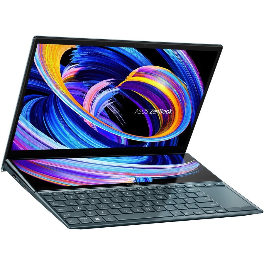 Asus ZenBook Duo 14 UX482 UX482EA-DH79T-CA Ordinateur portable tactile 14" - Full HD - Intel Core i7 11e génération i7-1165G7 - Plateforme Intel Evo - 16 Go - SSD 512 Go - Bleu céleste UX482EA-DH79T-CA