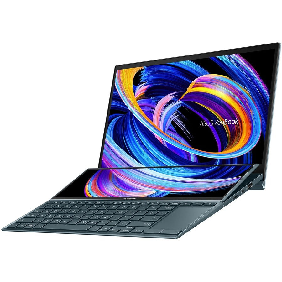 Asus ZenBook Duo 14 UX482 UX482EA-DH79T-CA Ordinateur portable tactile 14" - Full HD - Intel Core i7 11e génération i7-1165G7 - Plateforme Intel Evo - 16 Go - SSD 512 Go - Bleu céleste UX482EA-DH79T-CA