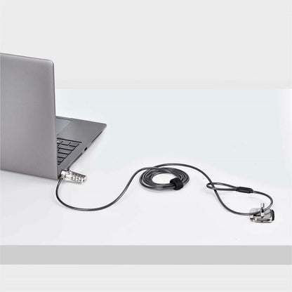 StarTech.com Câble de verrouillage Slim Lock K-Slot, 2 m, combinaison de verrouillage, sécurité antivol de bureau pour ordinateur portable/notebook SSTDC4D-LAPTOP-LOCK