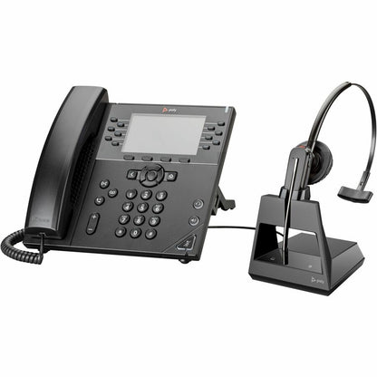 Téléphone IP Poly VVX 450 - Remis à neuf - Avec fil - Avec fil - Bureau, montage mural - Noir 89B75AA#ABA