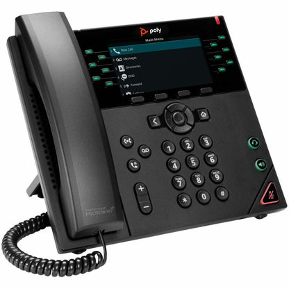 Téléphone IP Poly VVX 450 - Remis à neuf - Avec fil - Avec fil - Bureau, montage mural - Noir 89B75AA#ABA