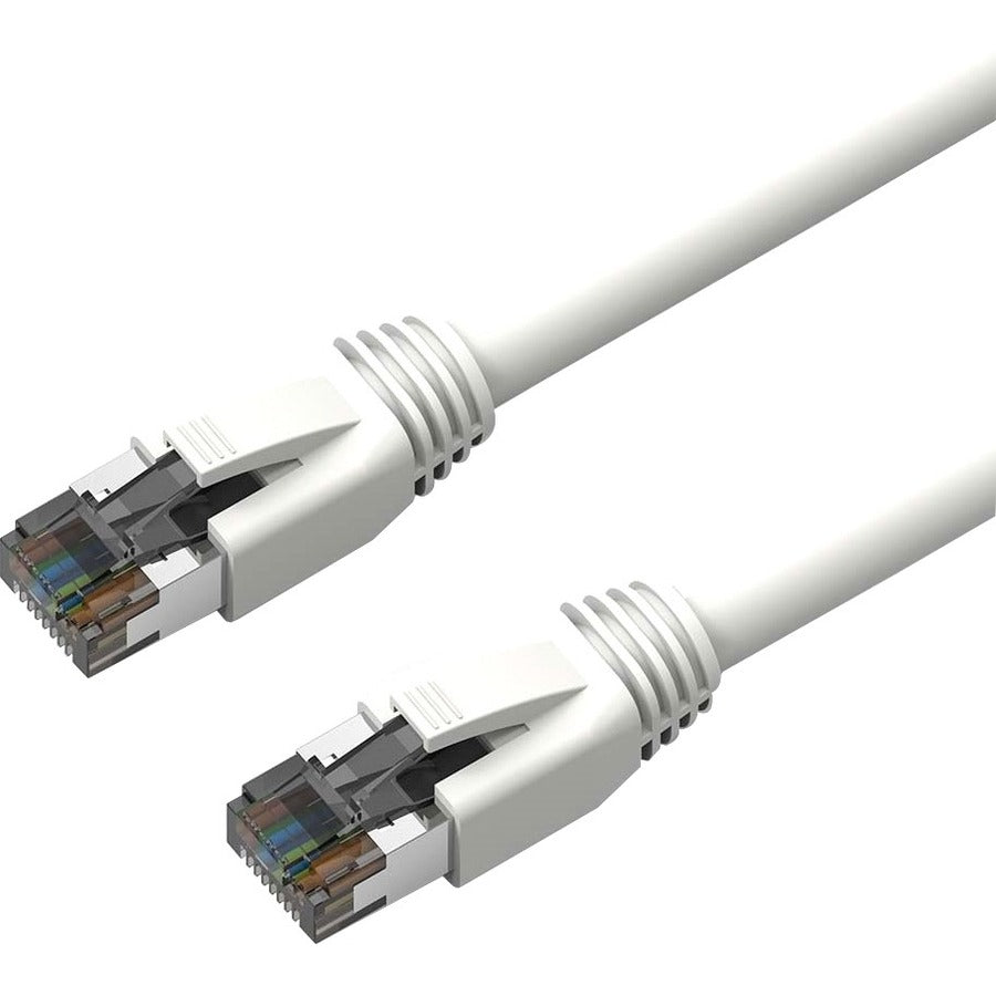 Câble de raccordement blindé Axiom CAT8 2000 MHz S/FTP 3FT avec gaine anti-accroc (blanc) C8SBSFTP-W3-AX