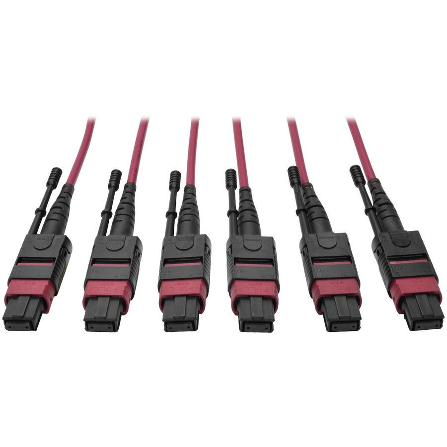 Câble de liaison multimode MTP/MPO Base-8 Tripp Lite par Eaton N858-15M-3X8-MG, magenta, 15 m N858-15M-3X8-MG