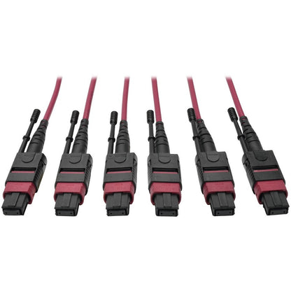 Câble de liaison multimode MTP/MPO Base-8 Tripp Lite par Eaton N858-15M-3X8-MG, magenta, 15 m N858-15M-3X8-MG