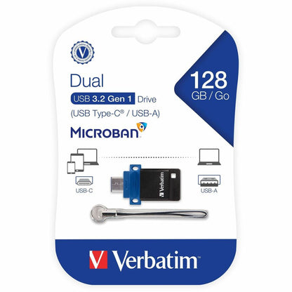 Clé USB 3.2 Verbatim Store 'n' Go Dual 128 Go (1ère génération) (type A + type C) 71275