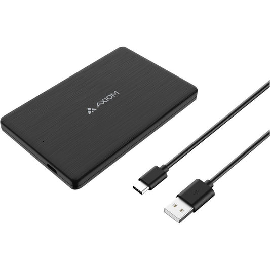 Boîtier de disque dur Axiom SATA/600 - Interface hôte USB 3.1 (Gen 2) Type C portable - Noir USBC3125S-AX