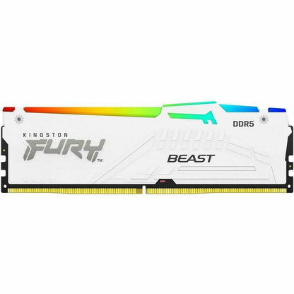 Kingston 32 Go (1 x 32 Go) DDR5 6 000 MT/s CL30 FURY Beast Blanc RVB EXPO KF560C30BWEA-32