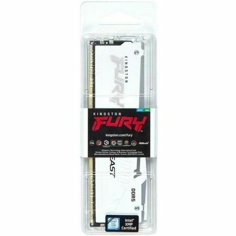 Kingston 32 Go (1 x 32 Go) DDR5 6 000 MT/s CL30 FURY Beast Blanc RVB EXPO KF560C30BWEA-32