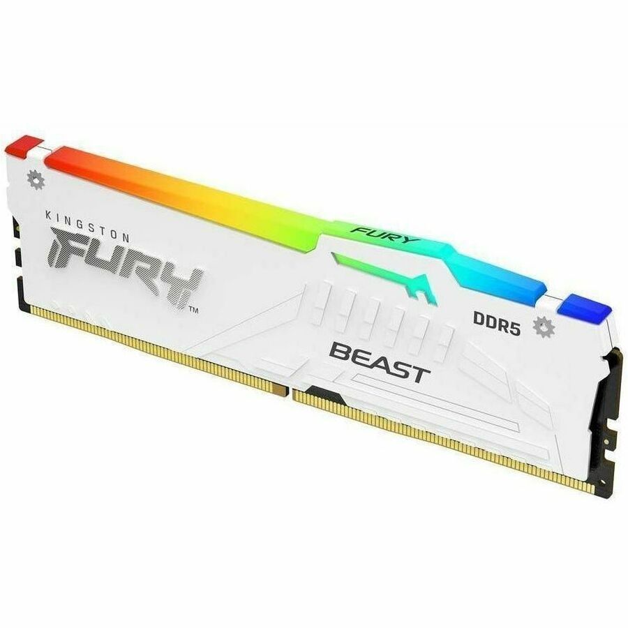 Kingston 32 Go (1 x 32 Go) DDR5 6 000 MT/s CL30 FURY Beast Blanc RVB EXPO KF560C30BWEA-32