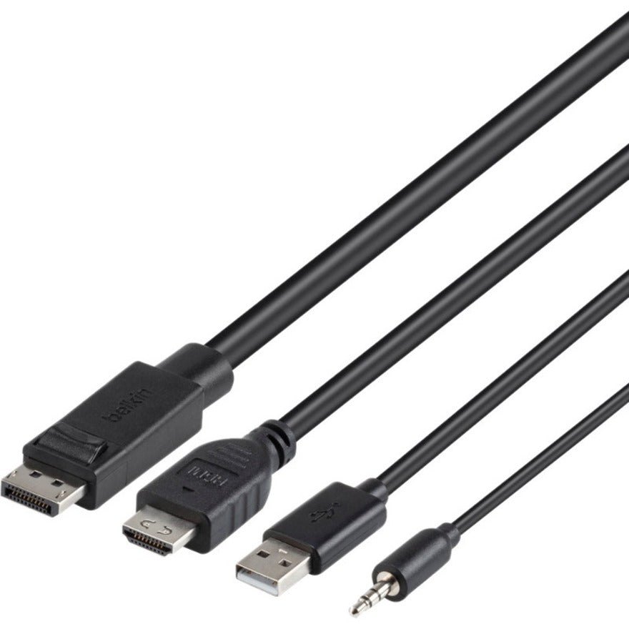 Câble Belkin TAA DUAL (1) HDMI-HDMI (1) DP-DP/USB/AU F1DN2CC-HHPP1T