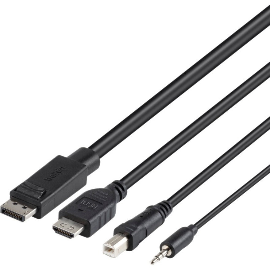 Câble Belkin TAA DUAL (1) HDMI-HDMI (1) DP-DP/USB/AU F1DN2CC-HHPP1T