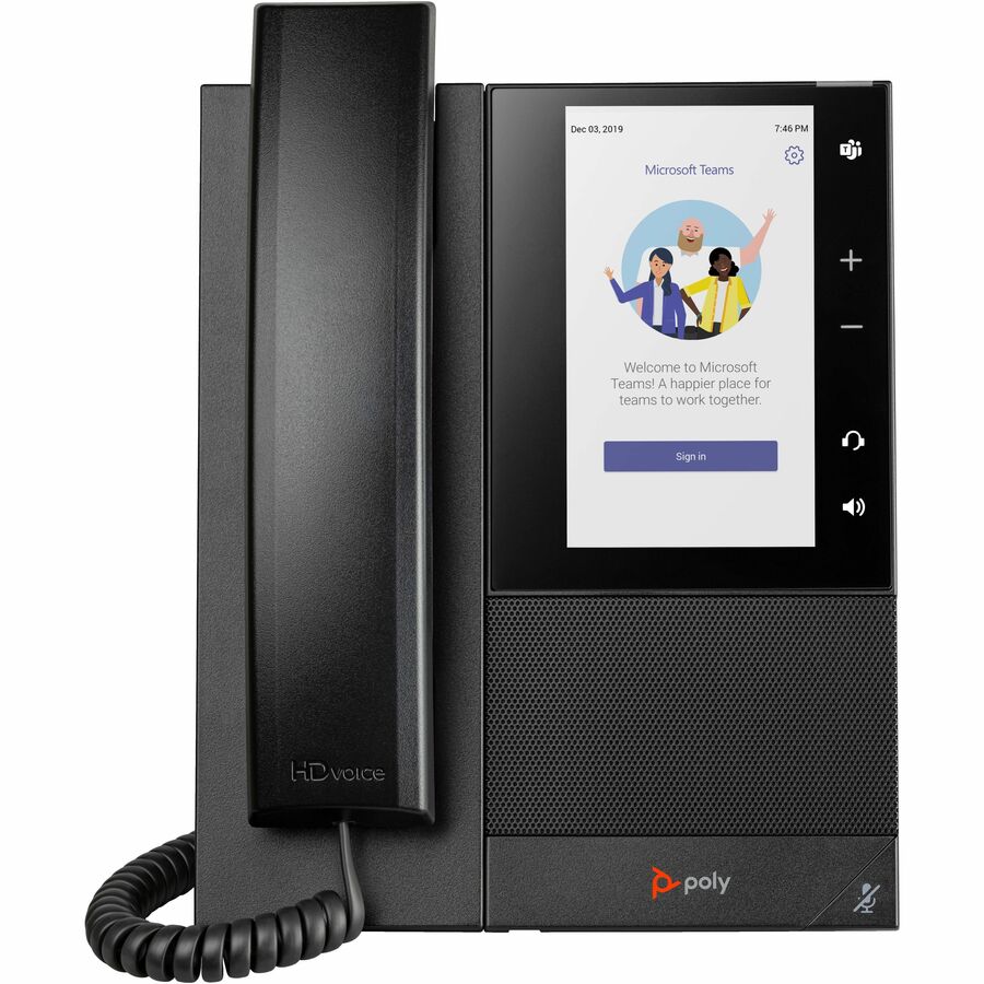 Téléphone IP Poly CCX 505 - Filaire - Filaire - Bluetooth - Bureau, Montage mural - Noir 849A5AA#ABA