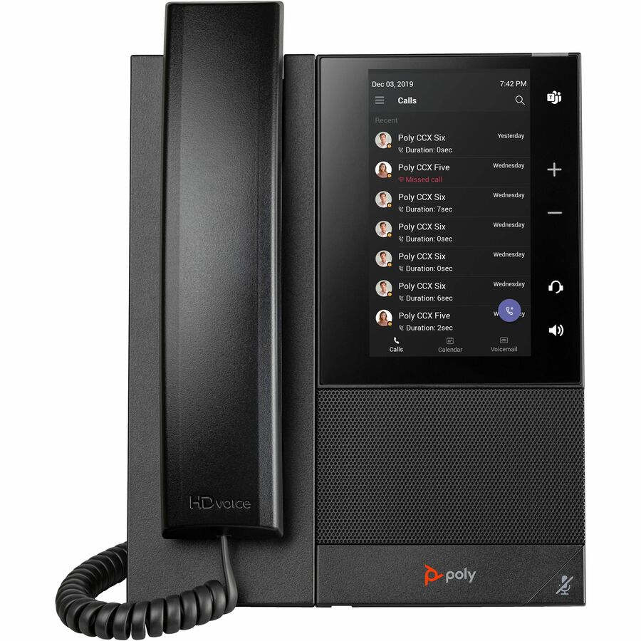 Téléphone IP Poly CCX 505 - Filaire - Filaire - Bluetooth - Bureau, Montage mural - Noir 849A5AA#ABA