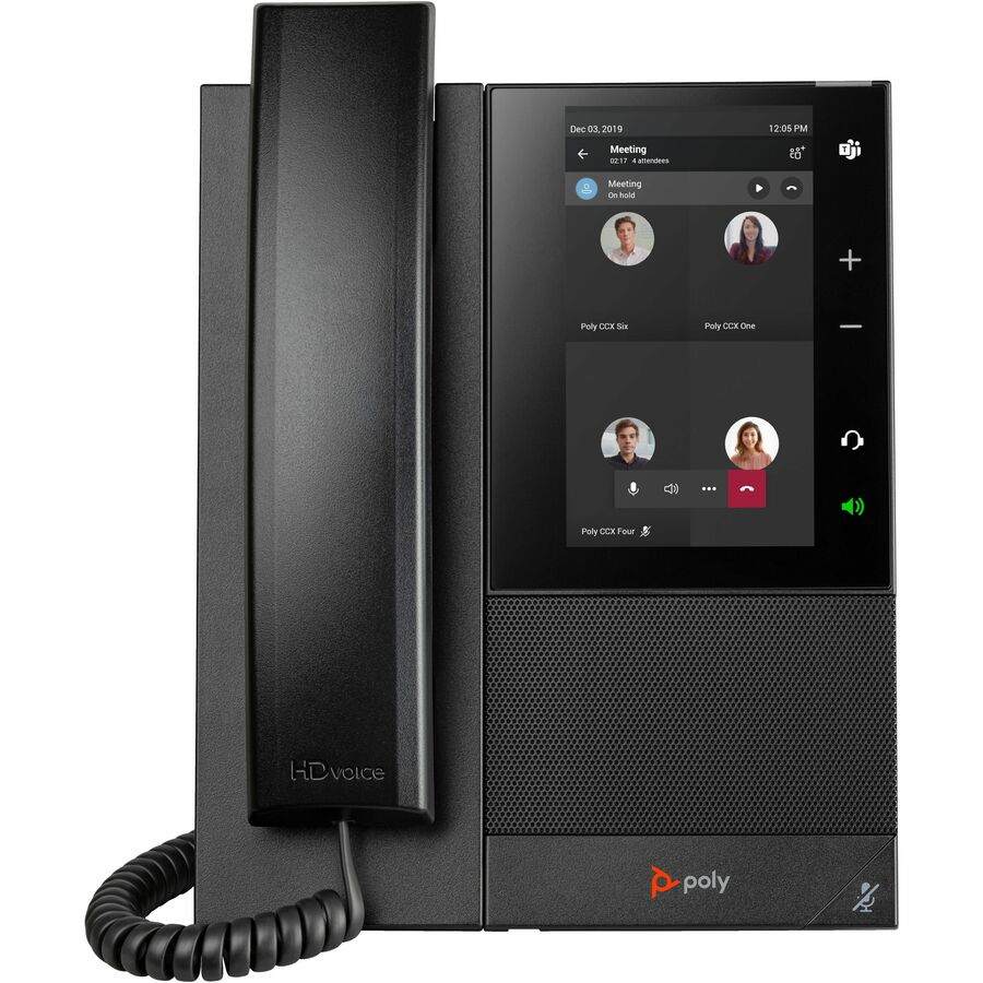 Téléphone IP Poly CCX 505 - Filaire - Filaire - Bluetooth - Bureau, Montage mural - Noir 849A5AA#ABA