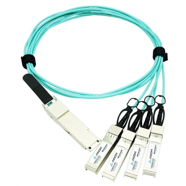 Câble optique actif Axiom 100GBASE-AOC QSFP28 vers 4 SFP28 compatible extrême 10 m 10443-AX