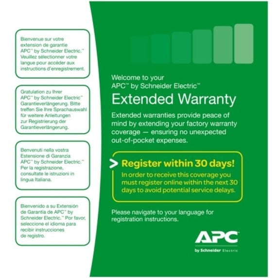 Pack de pièces détachées et support logiciel APC by Schneider Electric - Garantie étendue - 1 an - Garantie WBEXTWAR1YR-NB-02