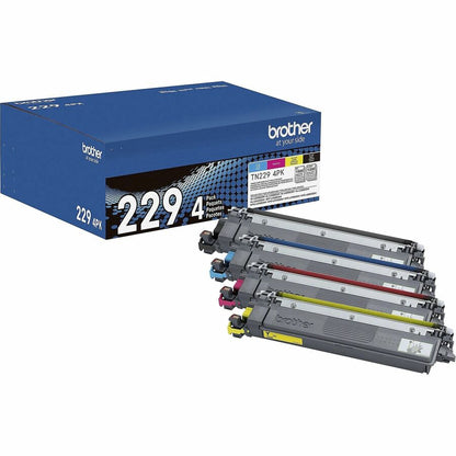 Cartouche de toner laser Brother d'origine à rendement standard - Multipack - Noir, cyan, magenta, jaune - Lot de 4 TN2294PK