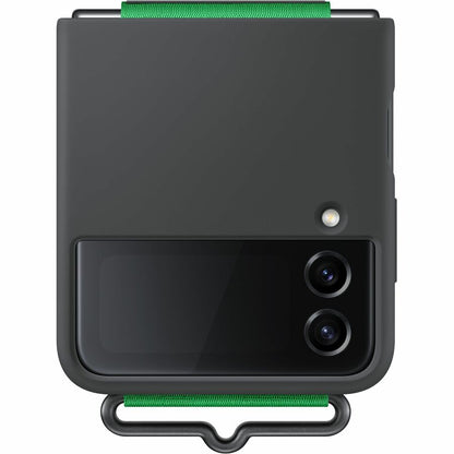 Coque en silicone avec lanière pour Samsung Galaxy Z Flip4 EF-GF721TBEGCA