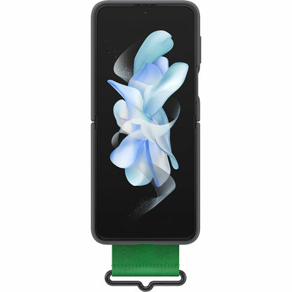 Coque en silicone avec lanière pour Samsung Galaxy Z Flip4 EF-GF721TBEGCA
