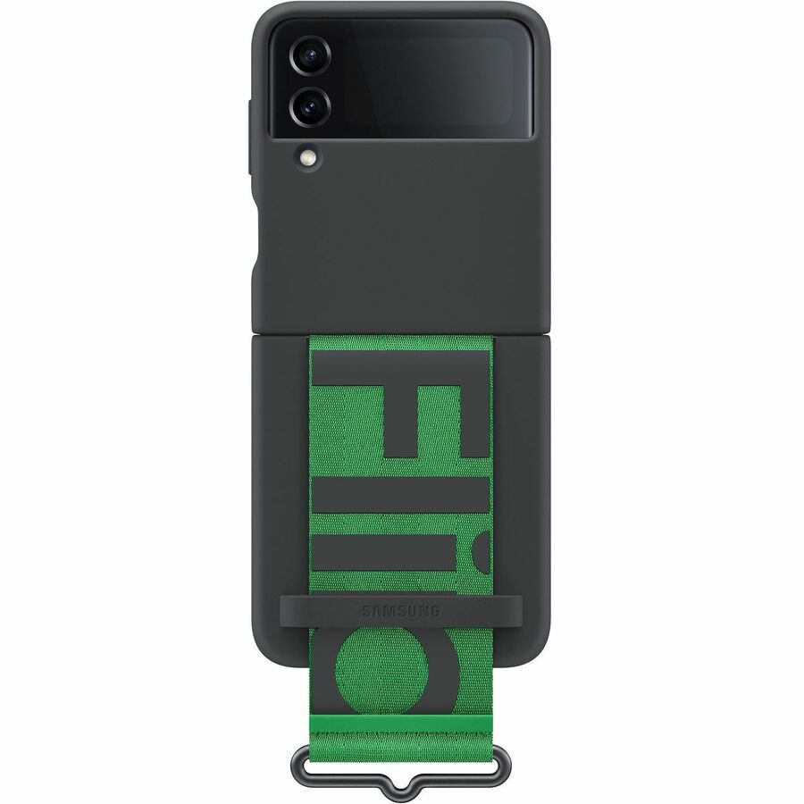 Coque en silicone avec lanière pour Samsung Galaxy Z Flip4 EF-GF721TBEGCA