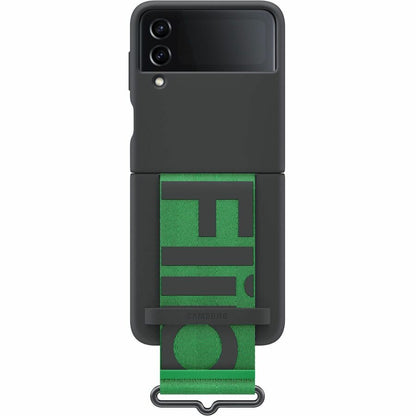 Coque en silicone avec lanière pour Samsung Galaxy Z Flip4 EF-GF721TBEGCA