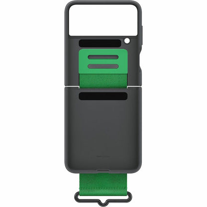 Coque en silicone avec lanière pour Samsung Galaxy Z Flip4 EF-GF721TBEGCA