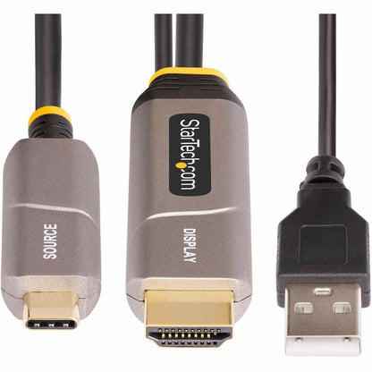 Câble optique actif (AOC) USB-C vers HDMI 2.0 StarTech.com de 15,2 m (50 pi), 4K 60 Hz, câble adaptateur USB Type-C vers HDMI, classé CL3 146B-USBC-HDMI4K-AOC