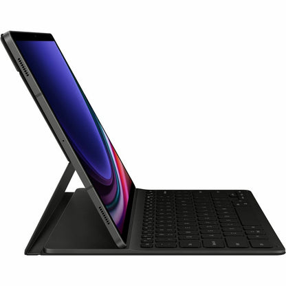 Samsung Keyboard/Cover Case (Book Fold) Samsung Galaxy Tab S9+, Galaxy Tab S9 FE+ Tablet, Stylus - French, English Keyboard - Black EF-DX810BBEGCA