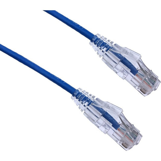 Câble de raccordement ultra-mince anti-accroc Axiom CAT6A BENDnFLEX 650 MHz 2 pieds (bleu) C6ABFSB-B2-AX