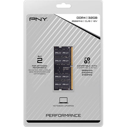 Module de mémoire PNY Performance DDR4 SDRAM 32 Go MN32GSD42666