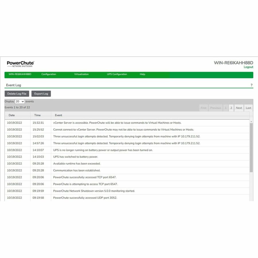 Licence numérique APC by Schneider Electric, PowerChute Network Shutdown pour la virtualisation et l'HCI, licence 1 an SWPCNS1Y-DIGI