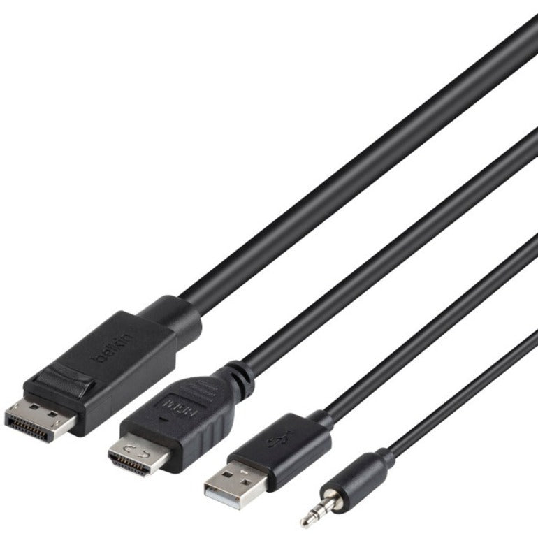 Câble Belkin TAA DUAL (1) HDMI-HDMI (1) DP-DP/USB/AU F1DN2CC-HHPP10T