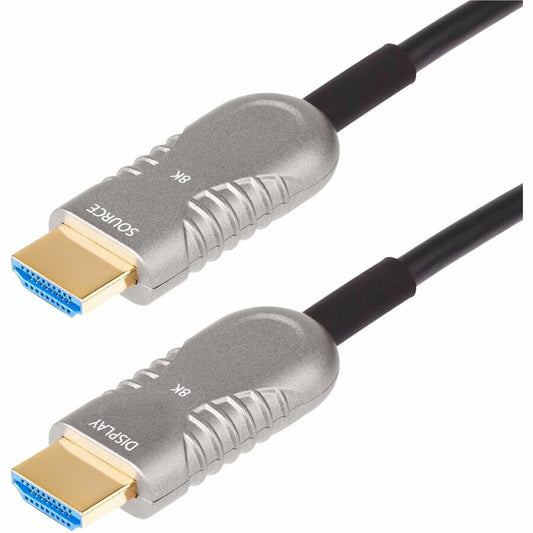Câble optique actif hybride HDMI 2.1 (AOC) de 9,1 m (30 pi), CMP, certifié Plenum, câble HDMI 2.1/2.0 ultra haute vitesse 8K, 48 Gbit/s 8K-A-30F-HDMI-CABLE