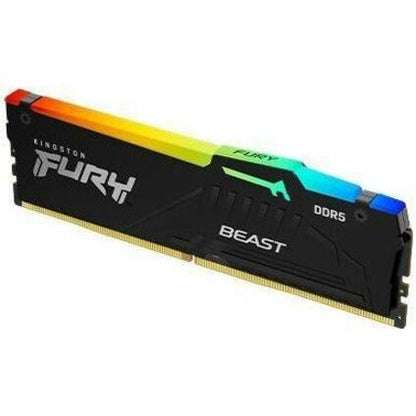Kingston 32 Go (2 x 16 Go) DDR5 6400 MT/s CL32 FURY Beast Noir RVB XMP KF564C32BBAK2-32