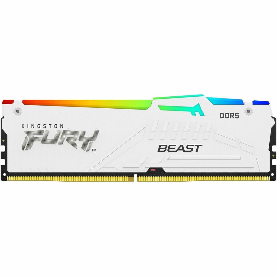 Kingston 32 Go (2 x 16 Go) DDR5 6 000 MT/s CL30 FURY Beast Blanc RVB EXPO KF560C30BWEAK2-32