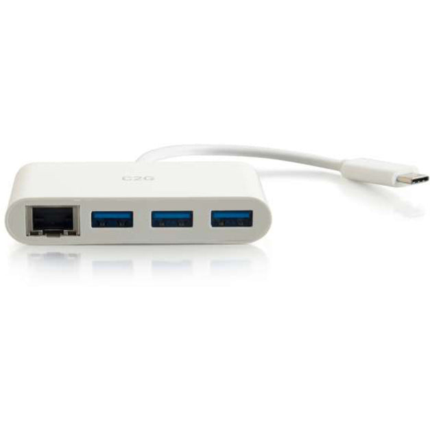 Hub USB C Ethernet et USB 3 ports C2G - Blanc 29746