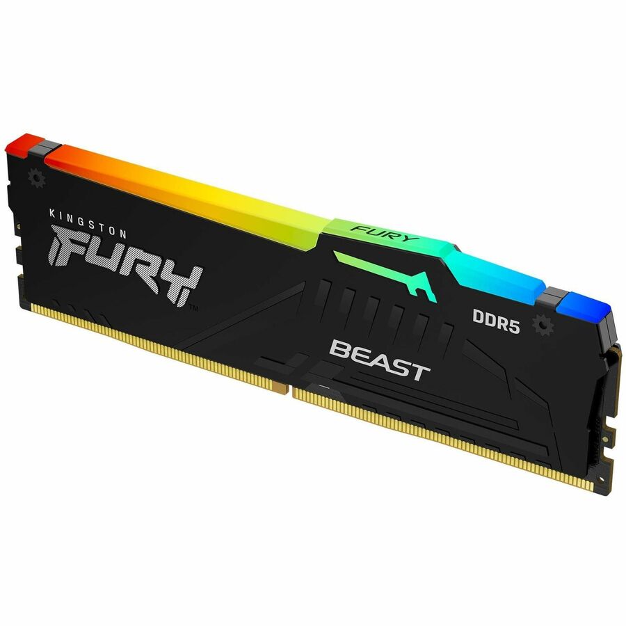 Kingston 32 Go (2 x 16 Go) DDR5 6 000 MT/s CL30 FURY Beast Noir RVB XMP KF560C30BBAK2-32