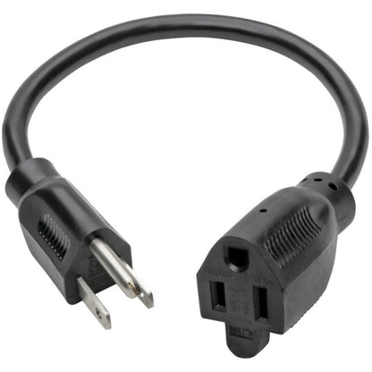 Câble d'extension de cordon d'alimentation Tripp Lite 1 pi 5-15P vers 5-15R 10 A 18 AWG 1 pi P022-001