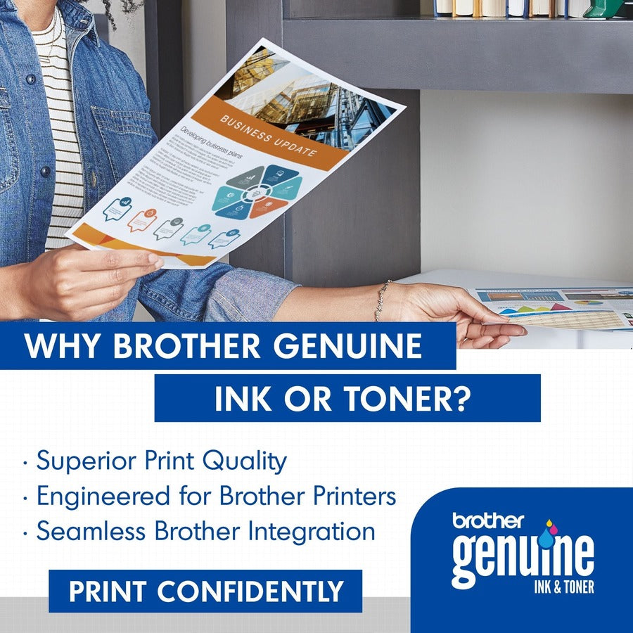 Cartouche de toner laser haute capacité d'origine Brother TN-433 - Paquet de deux - Noir - 2/boîte TN4332PK