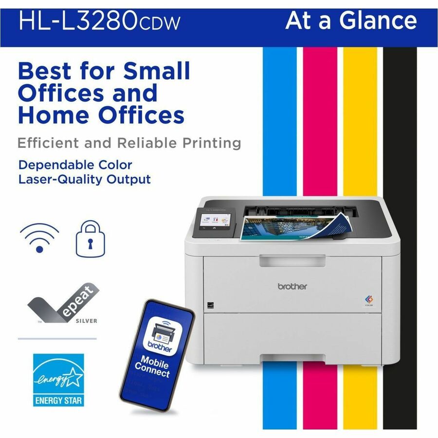 Imprimante laser sans fil de bureau Brother HL-L3280CDW - Couleur HLL3280CDW
