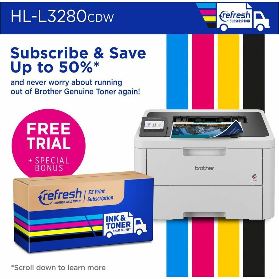Imprimante laser sans fil de bureau Brother HL-L3280CDW - Couleur HLL3280CDW